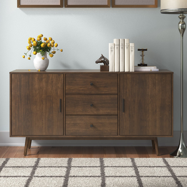 Three Posts Albright 58'' Wide 3 Drawer Sideboard & Reviews Wayfair